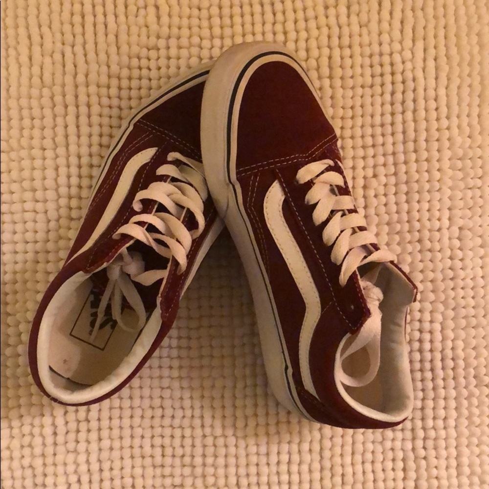 Madder/Off White Vans